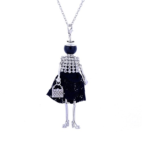 

Women's Statement Necklace Long Princess Ladies Luxury Lace Alloy Black Purple Necklace Jewelry For Party Street