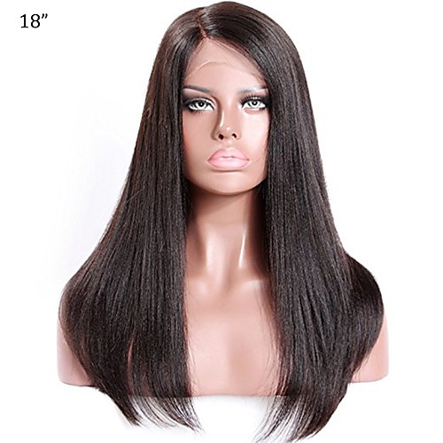 

Virgin Human Hair Glueless Lace Front Lace Front Wig Free Part style Brazilian Hair Yaki Yaki Straight Wig 130% 150% 180% Density with Baby Hair Natural Hairline For Black Women Unprocessed Bleached