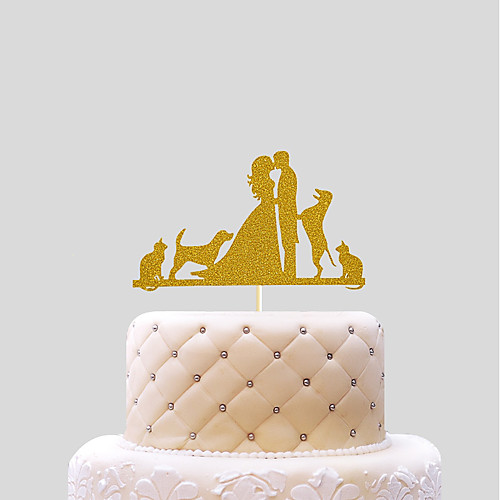 

Cake Topper Wedding Hearts Paper Wedding with 1 PVC Bag
