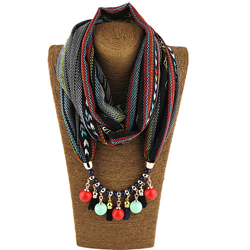 

Women's Chiffon Infinity Scarf - Tribal Print
