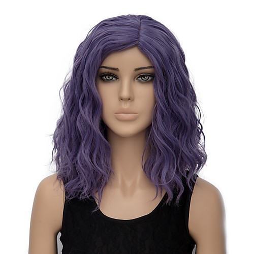 

Synthetic Wig Water Wave Water Wave Wig Short Purple Synthetic Hair Women's Ombre Hair Purple