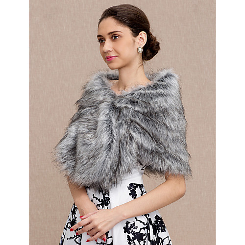 

Shawls Faux Fur Wedding / Party / Evening Women's Wrap With Smooth / Fur