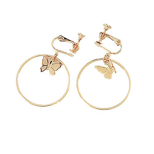 

Women's Clip on Earring Butterfly Ladies Personalized Fashion Earrings Jewelry Gold / Silver For Daily Casual