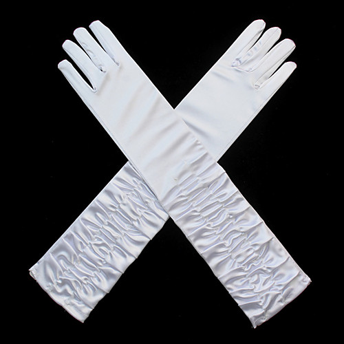 

Spandex Fabric Opera Length Glove Classic Style / Bridal Gloves / Party / Evening Gloves With Ruffles