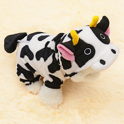 

Dog Costume Animal Casual / Daily Winter Dog Clothes Puppy Clothes Dog Outfits White / Black Costume for Girl and Boy Dog Plush Fabric XS S M L XL