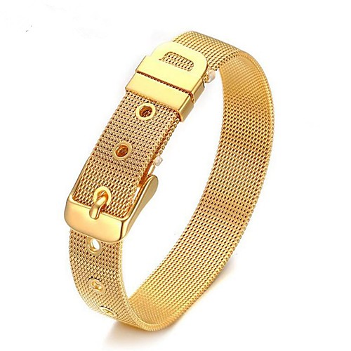 

Men's Chain Bracelet Geometrical Simple Style Alloy Bracelet Jewelry Gold / Silver For Wedding Daily Masquerade Engagement Party Prom