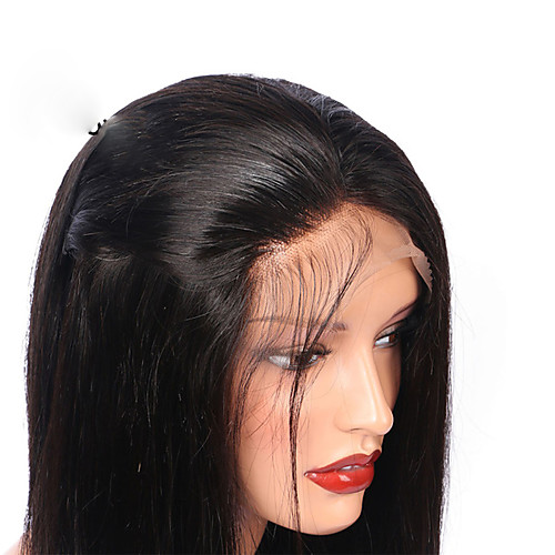 

Human Hair Glueless Lace Front Lace Front Wig style Peruvian Hair Straight Wig 130% Density with Baby Hair Natural Hairline For Black Women Women's Short Medium Length Long Human Hair Lace Wig