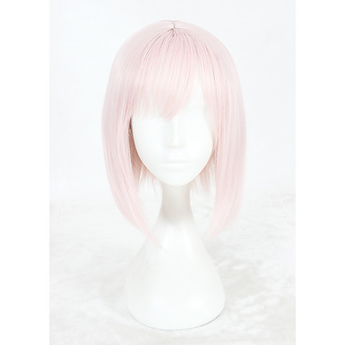 

Synthetic Wig Straight Straight Wig Short Pink Synthetic Hair Women's Braided Wig Pink