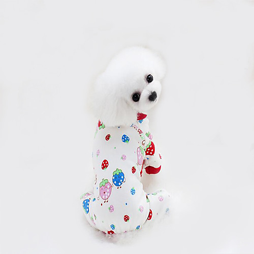 

Dog Jumpsuit Pajamas Winter Dog Clothes Yellow Red Fuchsia Costume Cotton Cartoon Casual / Daily S M L XL XXL