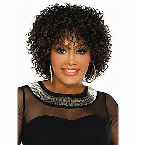 

Synthetic Wig Curly Curly Wig Short Brown Synthetic Hair Women's Ombre Hair Brown