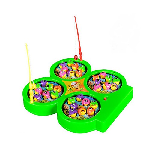 

Fishing Toy Musical Toy Rotating Fishing Toy Electric 4 players Kid's Toy Gift 1 pcs