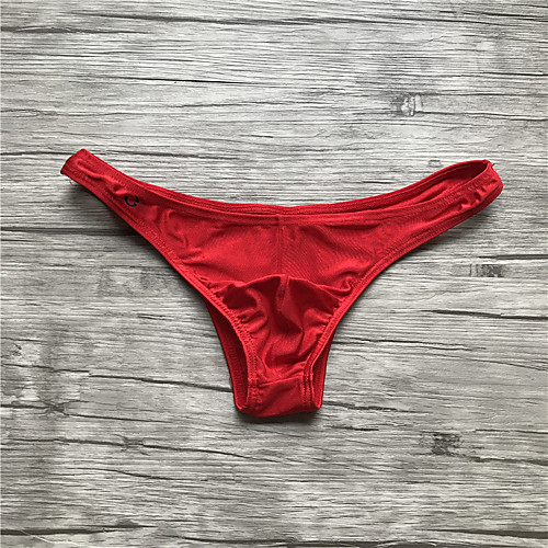 

Men's 1 Piece Super Sexy Briefs Underwear Solid Colored Blue Red M L XL