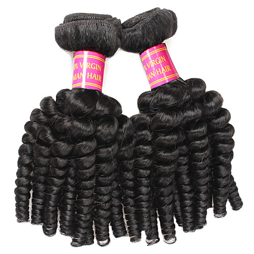 

2 Bundles Peruvian Hair Loose Wave Human Hair 200 g Natural Color Hair Weaves / Hair Bulk 10-28 inch Human Hair Weaves Human Hair Extensions / Short