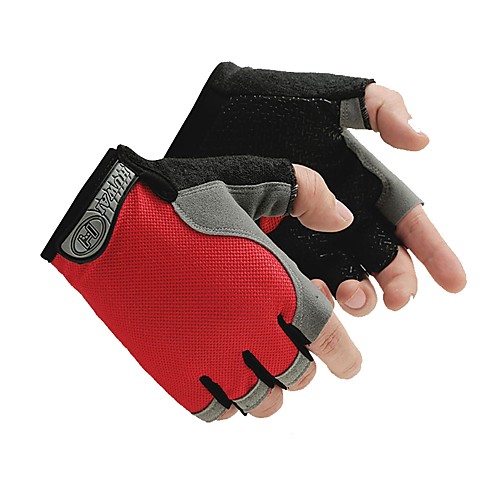 

Bike Gloves / Cycling Gloves Road Bike Cycling Lightweight Breathable Anti-Slip Quick Dry Fingerless Gloves Half Finger Sports Gloves Orange Red Green for Adults' Camping / Hiking / Caving