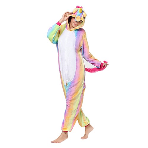 

Adults' Kigurumi Pajamas Unicorn Onesie Pajamas Flannel Toison Pink Cosplay For Men and Women Animal Sleepwear Cartoon Festival / Holiday Costumes