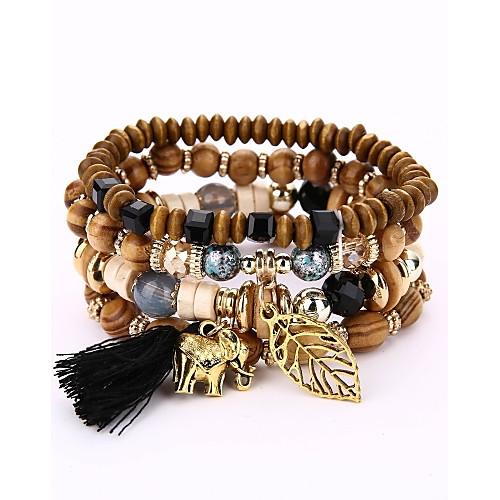 

Men's Women's Bead Bracelet Wrap Bracelet Fashion Wooden Bracelet Jewelry Beige / Coffee / Red For Evening Party Stage