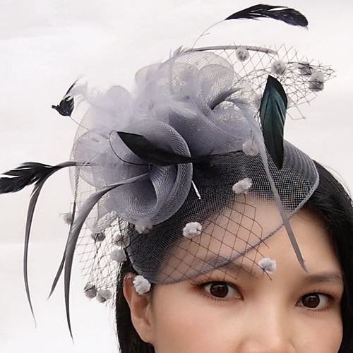 

Feather / Net Fascinators / Birdcage Veils with 1 Wedding / Party / Evening Headpiece