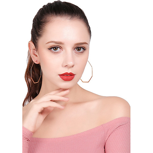 

Women's Hoop Earrings Fashion Classic Circle Oversized Earrings Jewelry Gold / Silver For Party Street