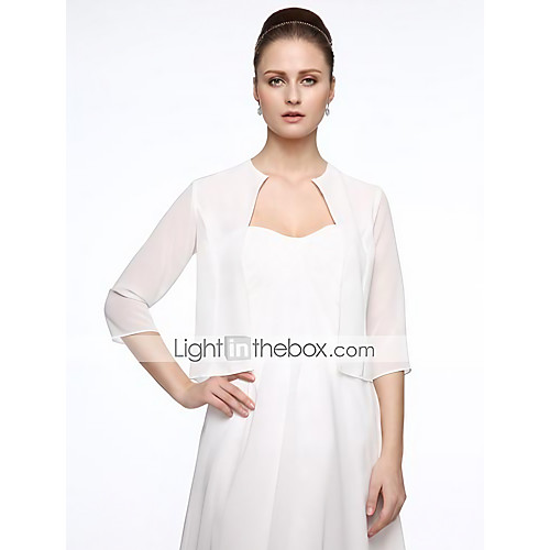 

Half Sleeve Coats / Jackets Polyester / Chiffon Wedding / Party / Evening Women's Wrap With Embroidery