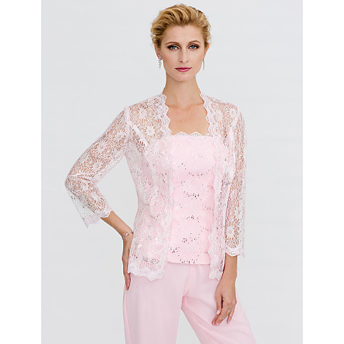 

3/4 Length Sleeve Coats / Jackets Lace Wedding / Party / Evening Women's Wrap With Lace