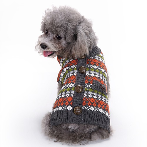 

Dog Sweater Dog Clothes British Red Acrylic Fibers Costume For Spring & Fall Winter Men's Women's Casual / Daily