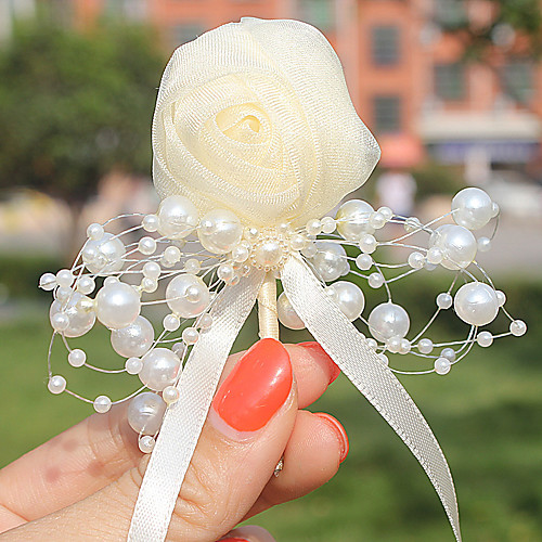 

Wedding Flowers Boutonnieres Wedding Tulle / Bead 2.36(Approx.6cm)