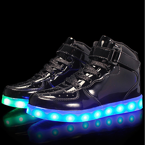 

Boys' Sneakers LED Comfort LED Shoes Patent Leather Customized Materials Little Kids(4-7ys) Big Kids(7years ) Casual Outdoor Lace-up Hook & Loop LED Black Blue Pink Fall / TR / EU36