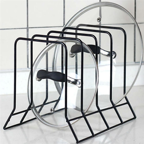 

1pc Pot Lid Holders Metal Easy to Use Kitchen Organization