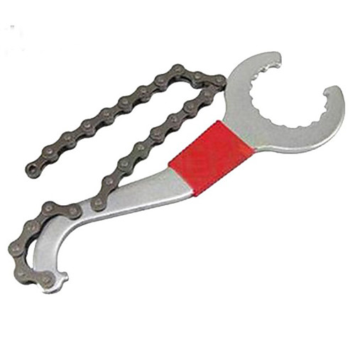 

Bicycle Chain Whip Lockring Wrench Portable For Road Bike Mountain Bike MTB Cycling Bicycle Carbon Steel Silver