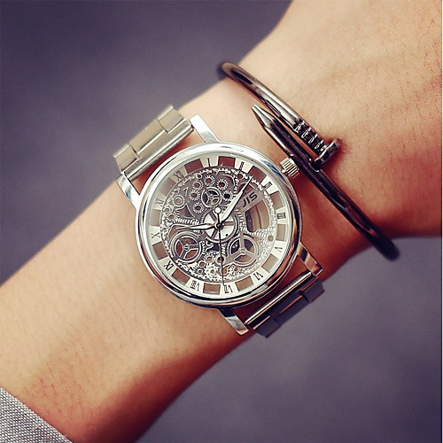 

Men's Skeleton Watch Wrist Watch Analog Quartz Charm Casual Watch / Stainless Steel / Stainless Steel