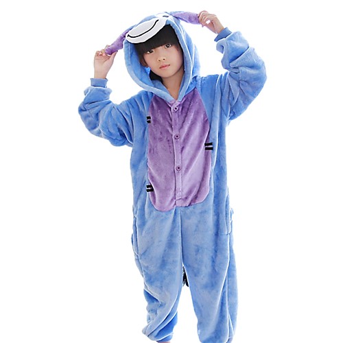 

Kid's Kigurumi Pajamas Donkey Onesie Pajamas Flannel Fabric Blue Cosplay For Boys and Girls Animal Sleepwear Cartoon Festival / Holiday Costumes