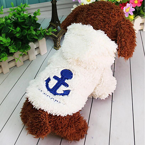 

Cat Dog Christmas Winter Dog Clothes Red Blue Beige Costume Flannel Fabric British Casual / Daily Keep Warm Halloween S M L