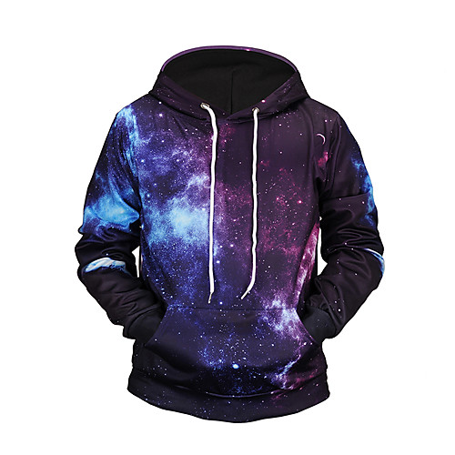 

Men's Hoodie Optical Illusion Hooded Daily Going out Hoodies Sweatshirts Long Sleeve Blue Red Lavender / Fall