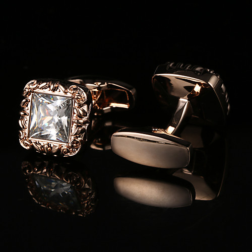 

Geometric Golden Cufflinks Pattern Men's Costume Jewelry For