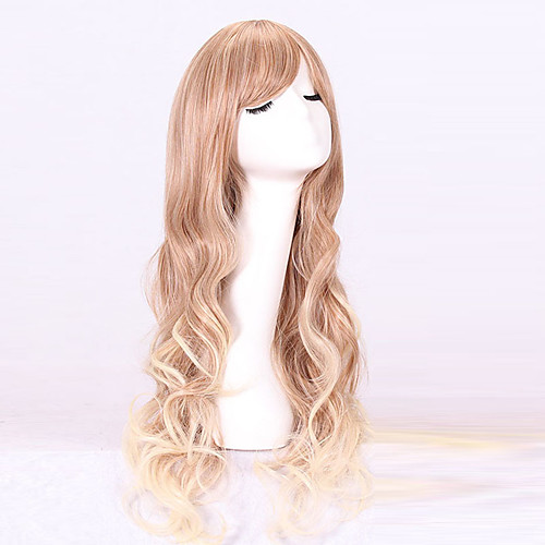 

Cosplay Costume Wig Synthetic Wig Wavy Wavy With Bangs Wig Blonde Long Blonde Synthetic Hair Women's Blonde