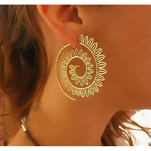 

Women's Hoop Earrings Statement Ladies Earrings Jewelry Gold / Silver For Daily 1pc