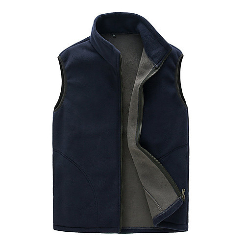 

Men's Women's Hiking Vest / Gilet Fishing Vest Hiking Fleece Jacket Solid Color Winter Outdoor Thermal Warm Lightweight Windproof Breathable Fleece Top Forest Green Purple Red Army Green Fuchsia