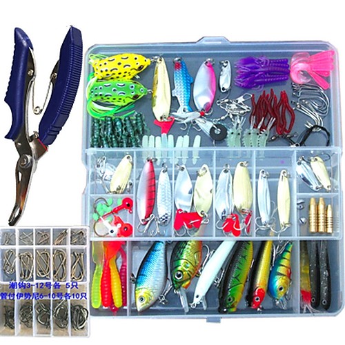 

234 pcs Hard Bait Soft Bait Spoons Minnow Crank Pencil Popper Floating Sinking Bass Trout Pike Sea Fishing Bait Casting Ice Fishing Plastic / Spinning / Jigging Fishing / Freshwater Fishing