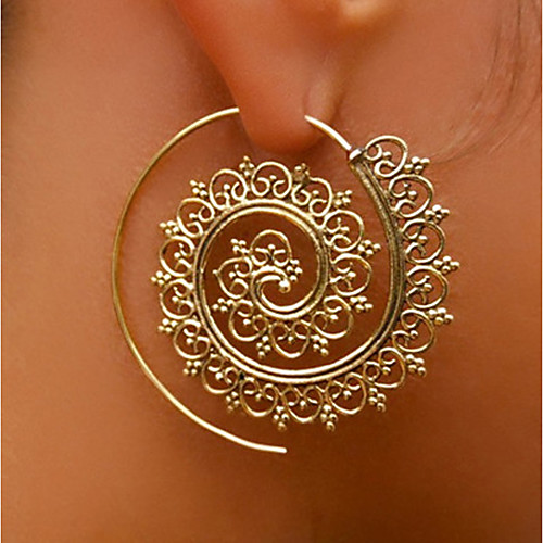 

Women's Stud Earrings Hoop Earrings Statement Ladies Personalized Earrings Jewelry Gold / Silver For Stage Club