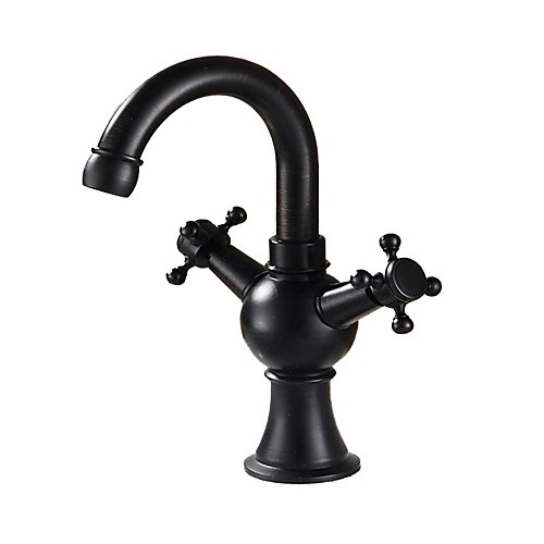 

Bathroom Sink Faucet - Standard Oil-rubbed Bronze Centerset Two Handles One HoleBath Taps