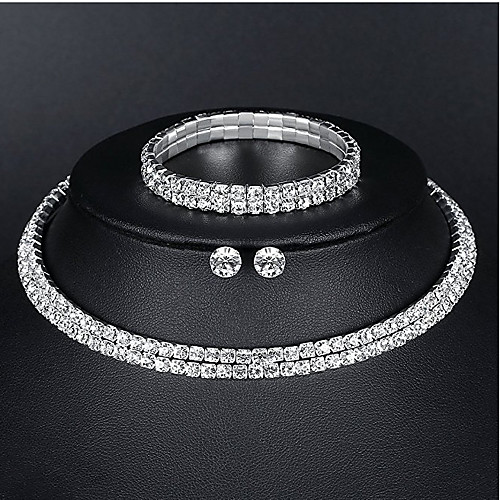 

Women's Basic Elegant Earrings Jewelry Silver For Wedding Daily