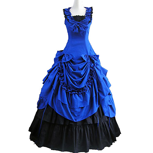 

Victorian Medieval 18th Century Vacation Dress Dress Party Costume Masquerade Prom Dress Women's Cotton Costume Black / Red / Blushing Pink Vintage Cosplay Party Prom Sleeveless Ankle Length Long