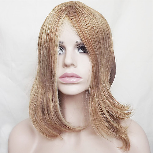 

Synthetic Wig Straight Straight Bob With Bangs Wig Blonde Short Medium Length Strawberry Blonde / Light Blonde Synthetic Hair Women's Natural Hairline Blonde