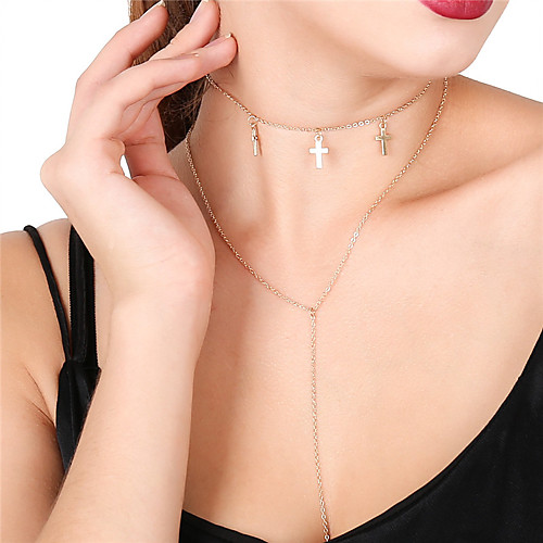 

Women's Choker Necklace Chain Necklace Star Tassel Copper Alloy Gold Silver Necklace Jewelry For Daily Evening Party