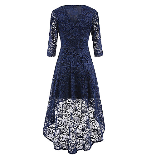 

Women's Sheath Dress Knee Length Dress Black Blue Yellow Wine Long Sleeve Black Solid Colored Fall V Neck Asymmetrical S M L XL XXL
