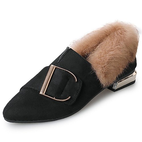 

Women's Loafers & Slip-Ons Flat Heel Pointed Toe Cashmere Comfort Fall Black / Brown