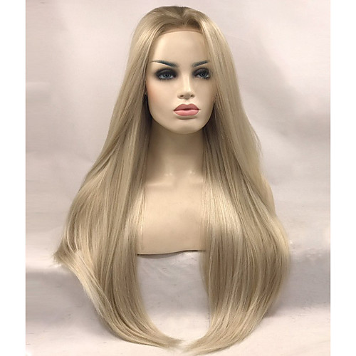 

Synthetic Lace Front Wig Straight Straight Lace Front Wig Blonde Long Blonde Synthetic Hair Women's Blonde Uniwigs