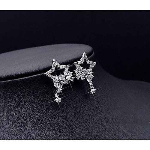

Women's Stud Earrings Star Rhinestone Earrings Jewelry Silver For Wedding Party