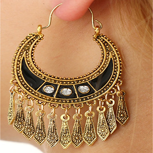 

Women's Drop Earrings Hoop Earrings Long filigree Drop Ladies Vintage Fashion Silver Plated Earrings Jewelry Gold / Silver For Casual Going out