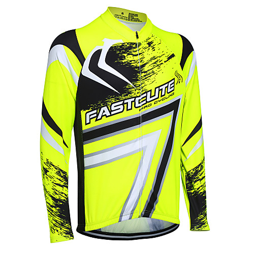 

Fastcute Men's Women's Long Sleeve Cycling Jersey Winter Coolmax Polyester Plus Size Bike Sweatshirt Jersey Top Mountain Bike MTB Road Bike Cycling Breathable Quick Dry Reflective Strips Sports